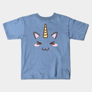 Kawaii Unicorn Face,women's tshirt,unicorn gift,unicorn birthday party, unicorn lover,pastel unicorn,kawaii gear,unicorn collector,cute face Kids T-Shirt